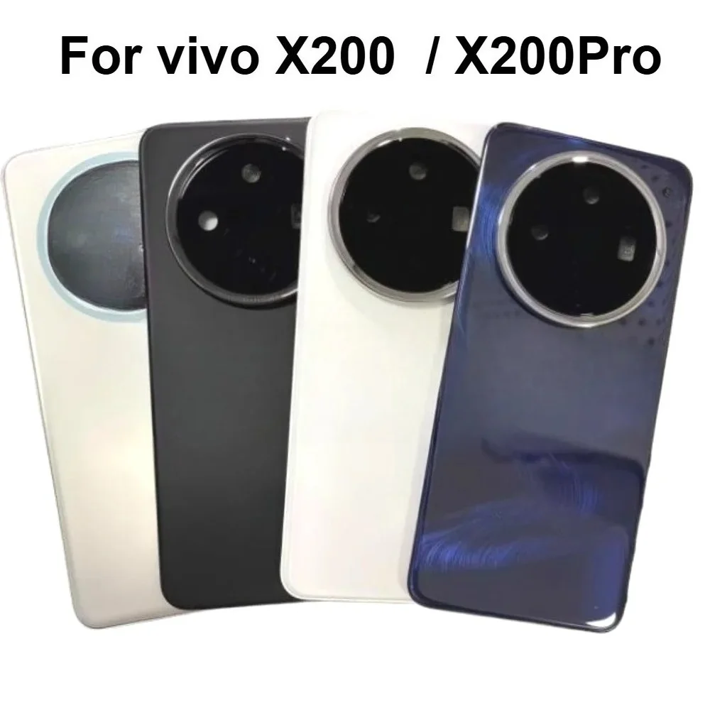 quality Back Battery Cover For vivo X200  X200Pro Back Cover Back Rear Case Housing Door  V2415A V2405A Replacement With lenses