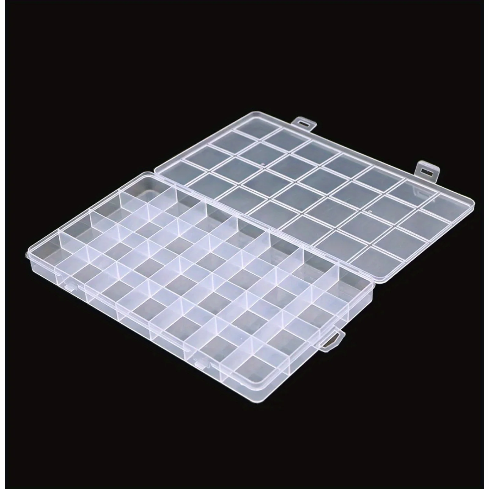 Transparent 28-Compartment Organizer Box, Nail Art Bead Storage Box, Plastic DIY Craft Box, Hardware Divided Storage Box