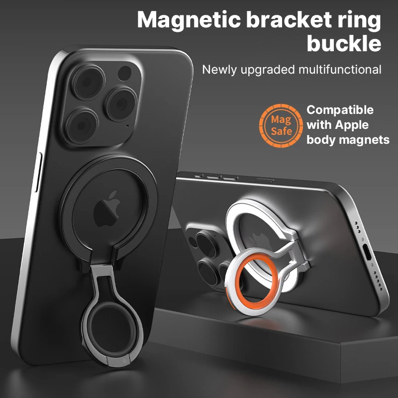 Magnetic Cell Phone Ring Holder Compatible with iPhone 15 13 14 15 Series MagSafe Removable Cell Phone Grip Kickstand
