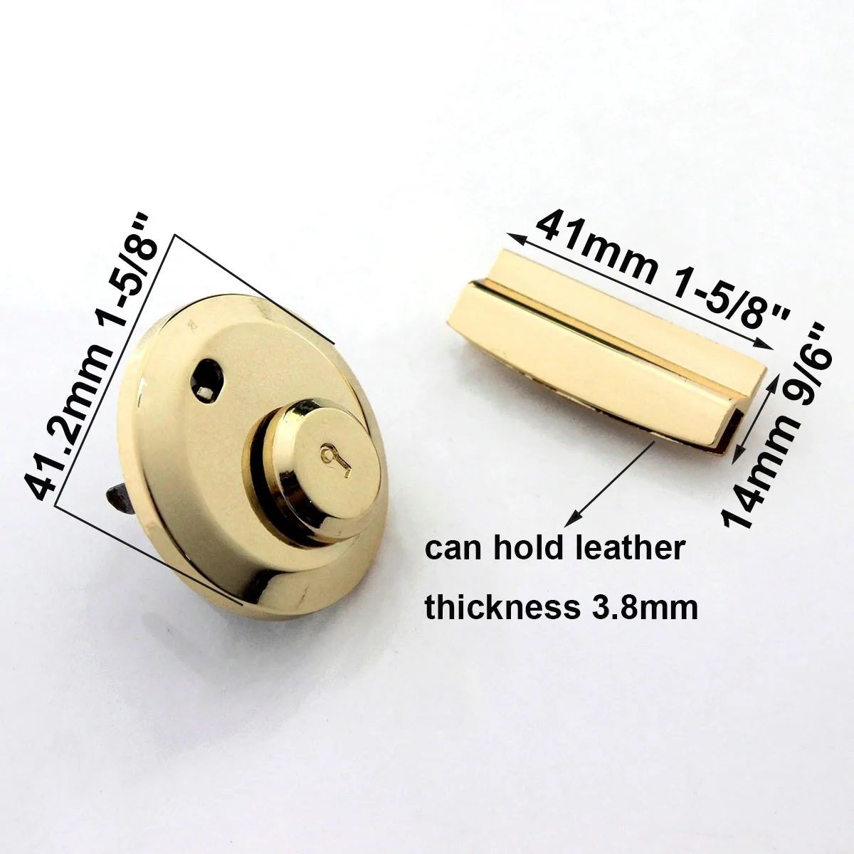 1pcs Metal Push Lock Fashion Durable Switch Lock Closure Parts for DIY Handbag Shoulder Bag Purse Hardware Accessories