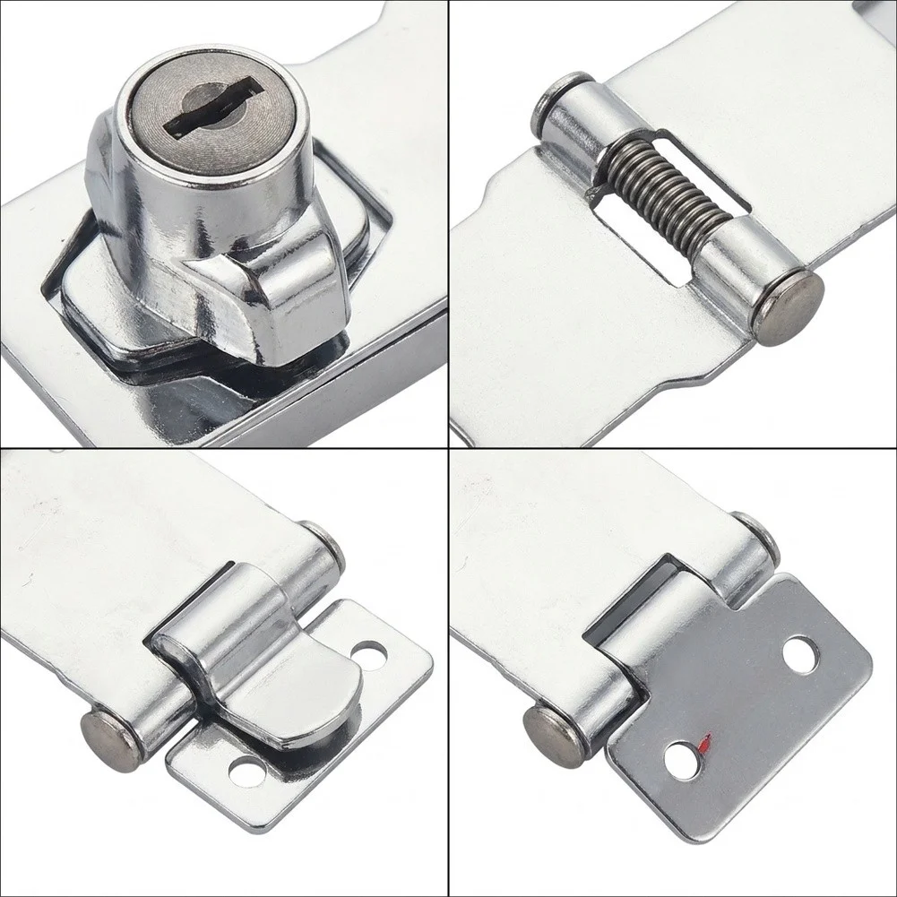 2 Pack Keyed Hasp Lock 2.5 3 Inch With Keys For Drawer Cupboard Locker Door Security Metal Latch Home Improvement