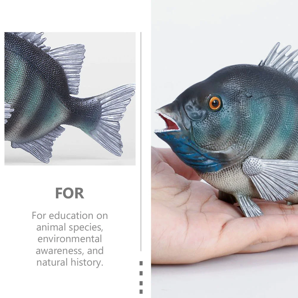 Model Desktop Simulation Stone Fish Child Toys Children’s Sculpture Tank Decorations Plastic Marine Animal Sea Plaything