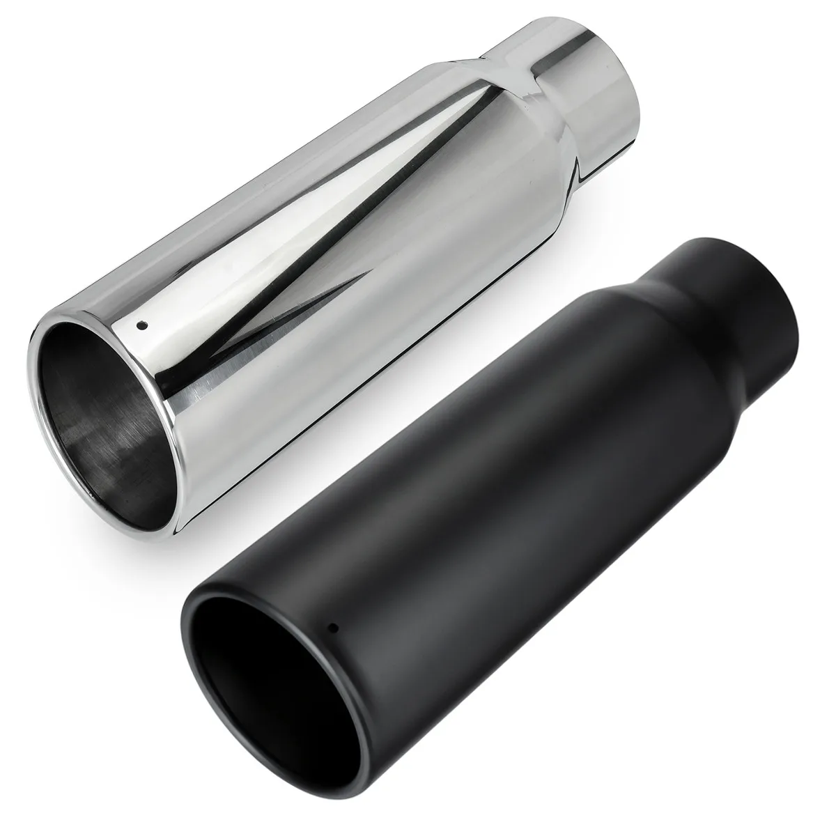 Universal Car Straight Exhaust Tip 3 Inch Inlet 4 Inch Outlet 12 Inch Length Stainless Steel Muffler Tip For Car Tailpipe