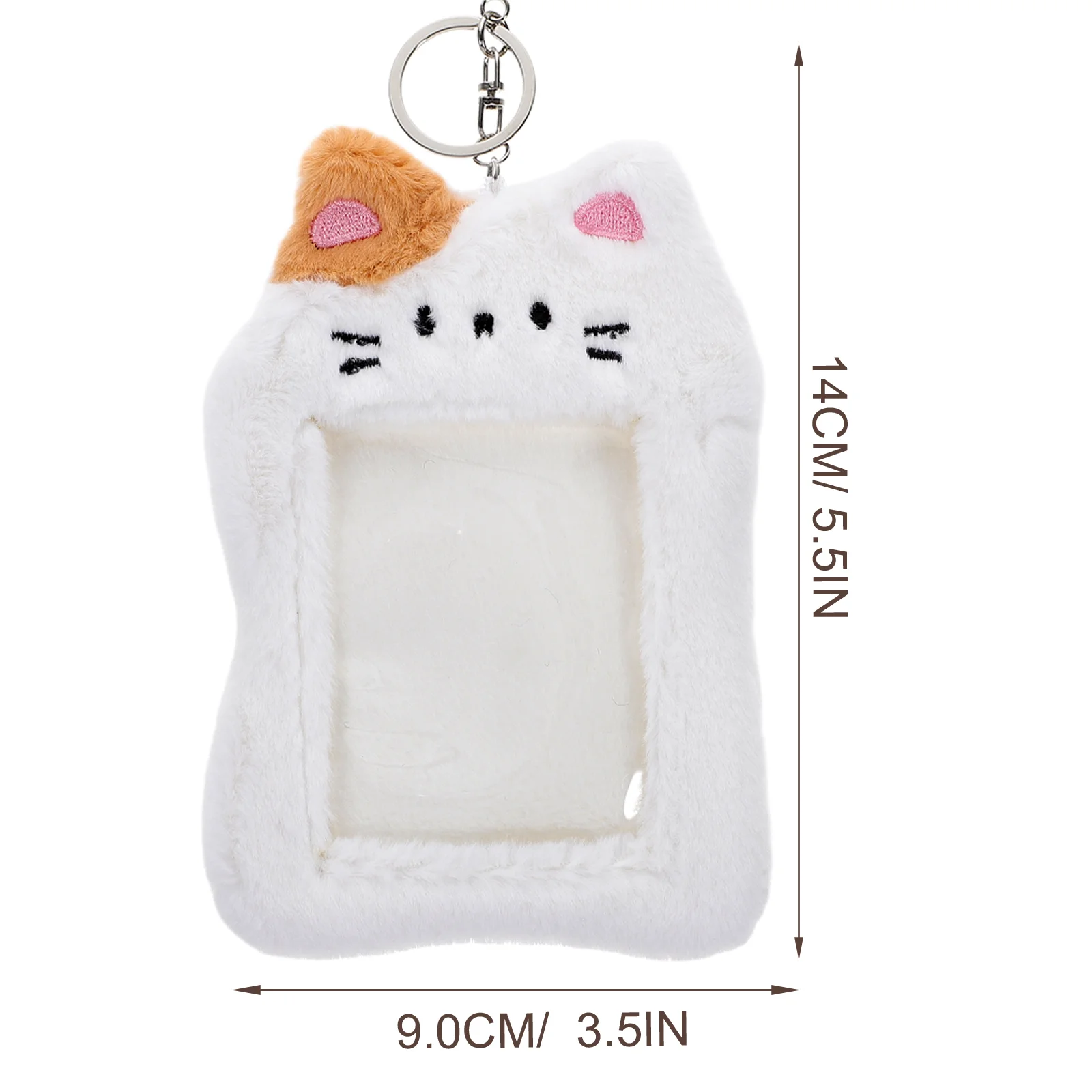 Plush Card Holder Protector Id Keychain Postcards Sleeve Student Badge Business