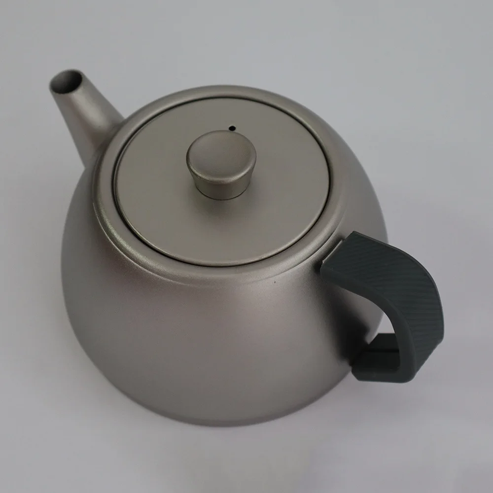 320ml Pure Titanium Teapot with a Tea STRAINER and anti-scorching handle For Home,Camping, antibacterial, lightweight Tea Set