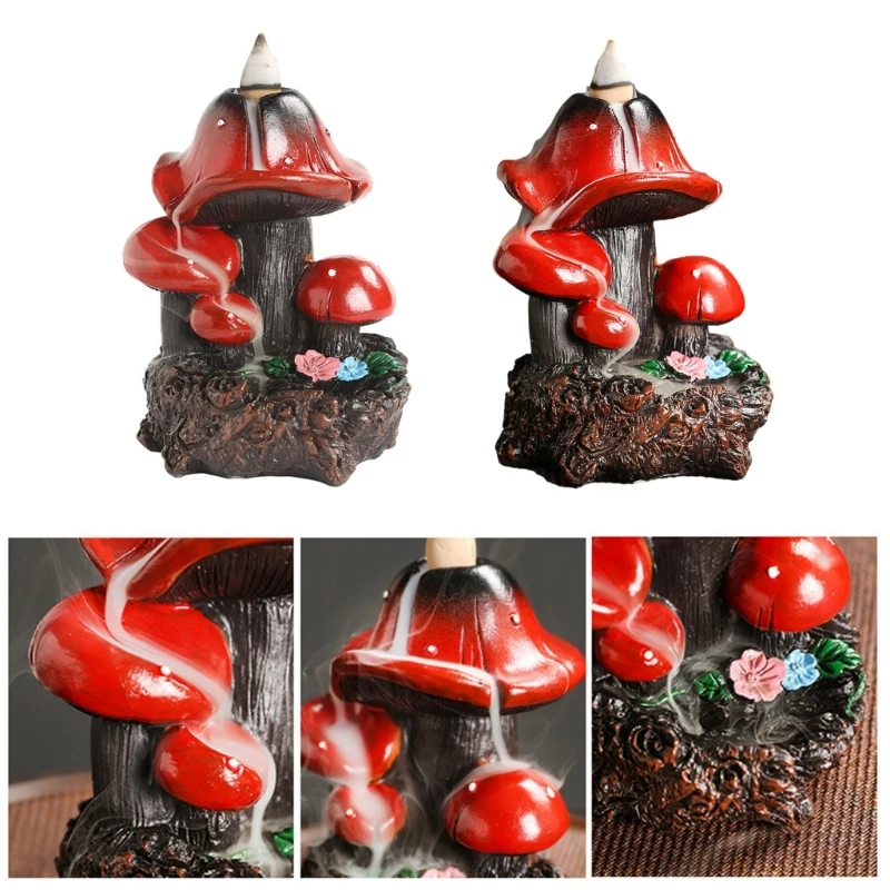 Tranquility Mushroom Backflow Incenses Burners for Creating Aromatics Nooks