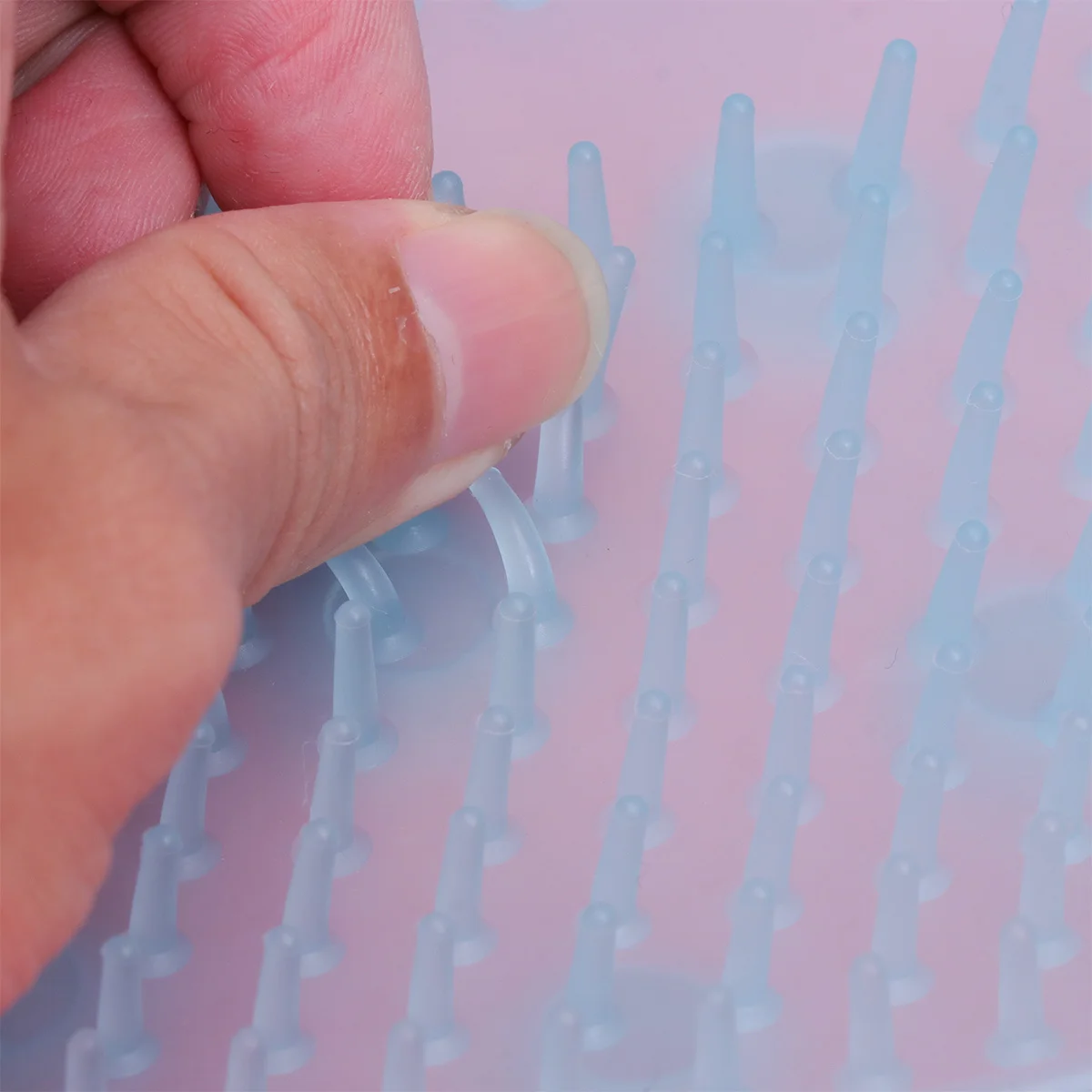 

Bathing Massage Mat Exfoliating Pad With Suction Cups Anti-Slip Rubber Cushion For Foot Back Scrubbing Blue Home Bathing