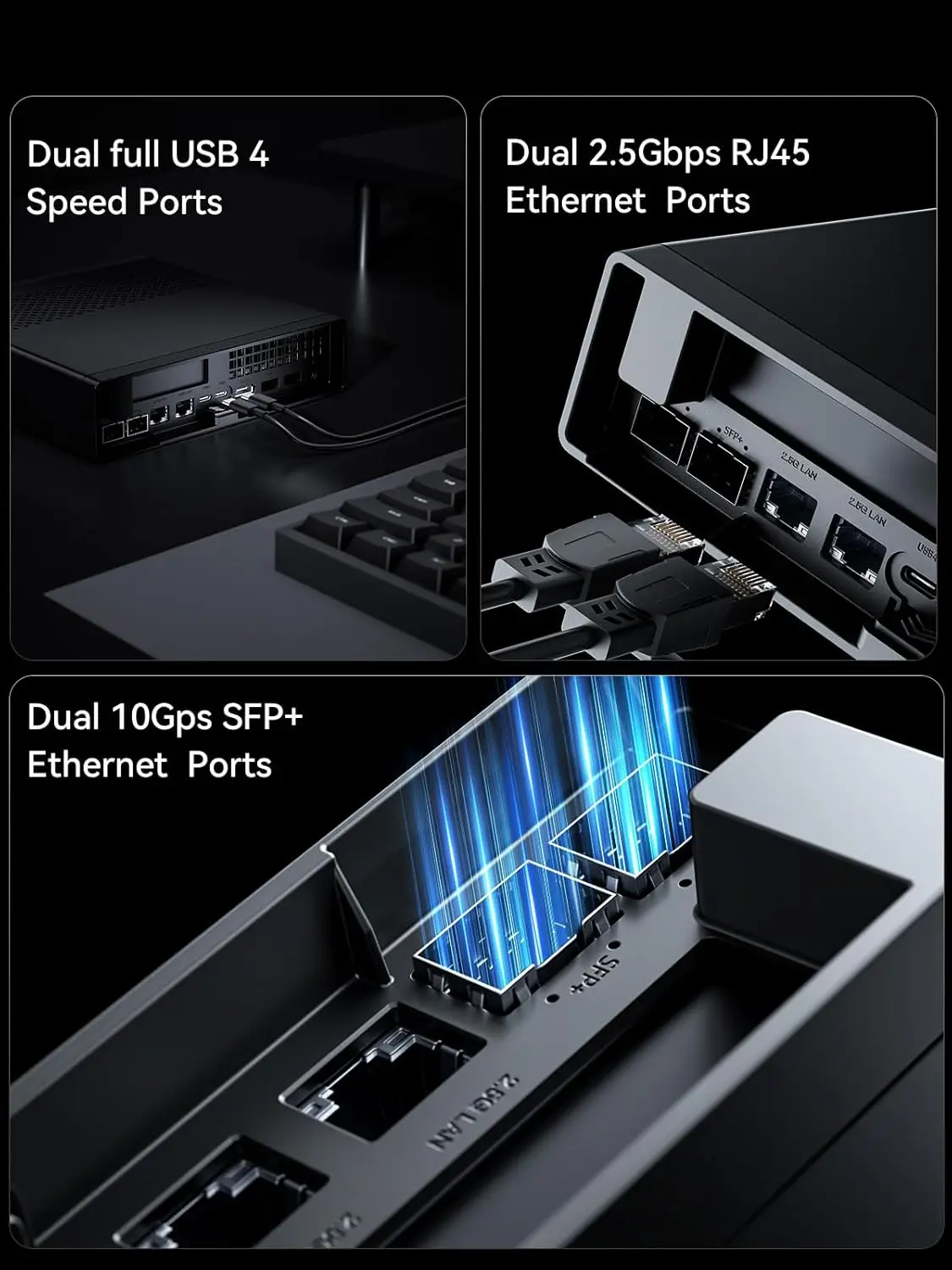

MS-01 Мини-ПК Barebone с Intel Core i9-13900H, поддержка Enterprise vPro, SFP + LAN/2x2,5G RJ45/2xUSB4/HDMI, 2x10 Гбит/с