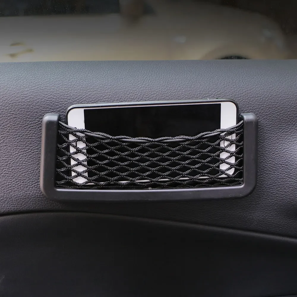 Car Storage Bag Net Pocket Accessories for Girls Car Hanging Ornament Decoration Can Place The Phone Change Card
