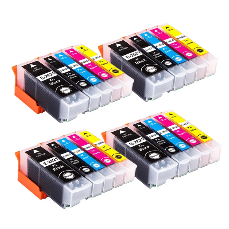 Compatible T2621 T2631 T2634 26XL Ink Cartridge For Epson XP510 XP520 XP600 XP605 XP610 XP615 XP620 XP625 XP700 Printer