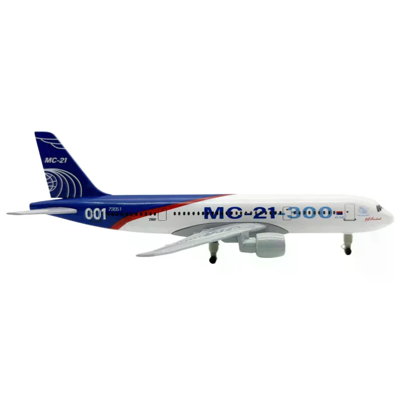 

Металлическая модель самолета Mc-21 (16/20 см) для детей, коллекционная, декоративная, подарочная, российская, из литого сплава