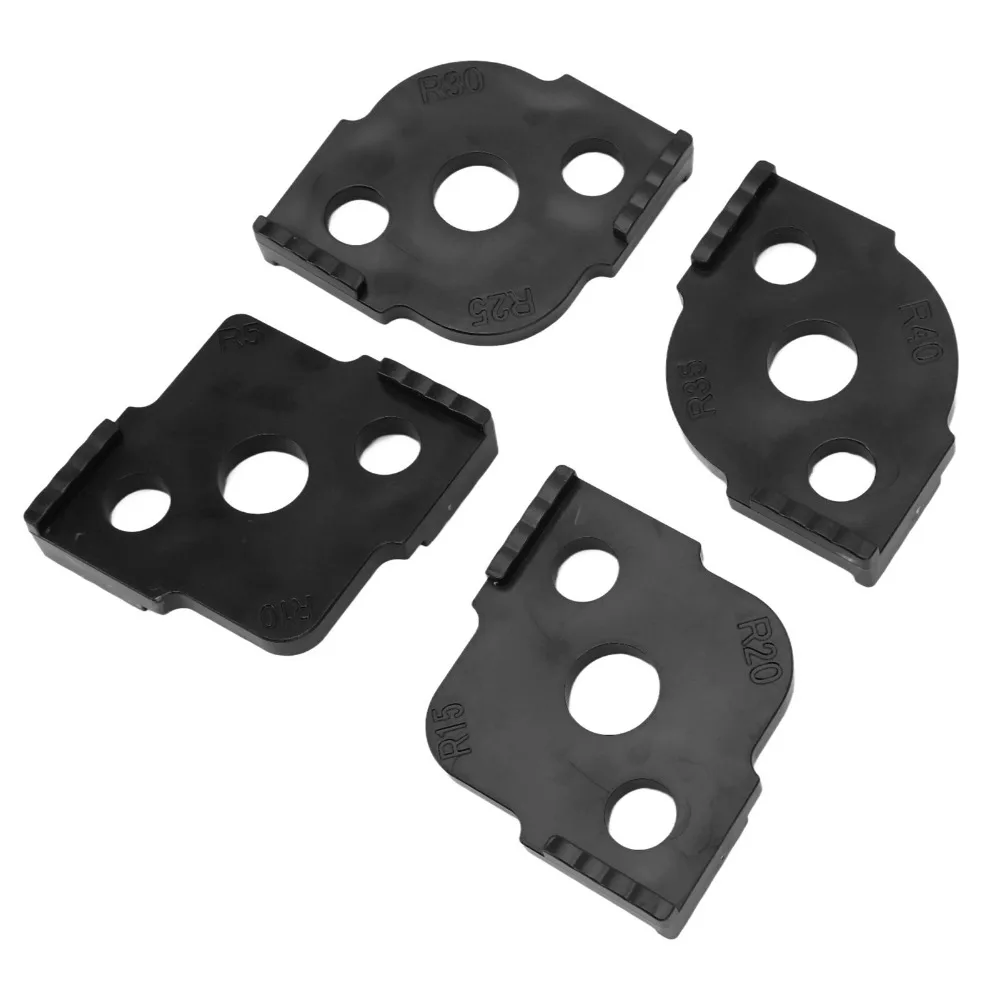 4pcs ABS Material Radius Routing Templates 8 Different Radius Set R5 R10 R15 R20 R25 R30 R35 R40 Corner Radius Jig