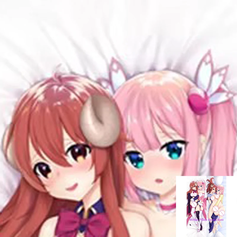 

Dakimakura Anime Pillow Cover Momo & Shamiko Double Sided Print Life-size Halloween Christmas Decoration