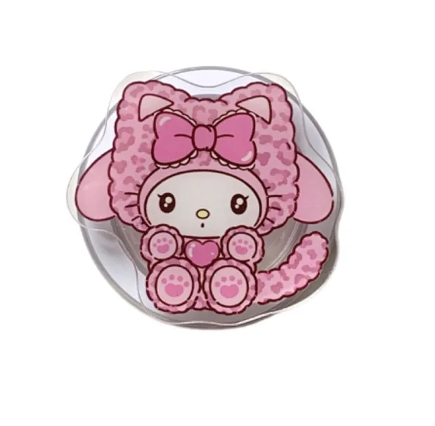 

Магнитный держатель для телефона с милым розовым леопардовым принтом для Hello Kitty, Cinnamoroll, Kuromi.
