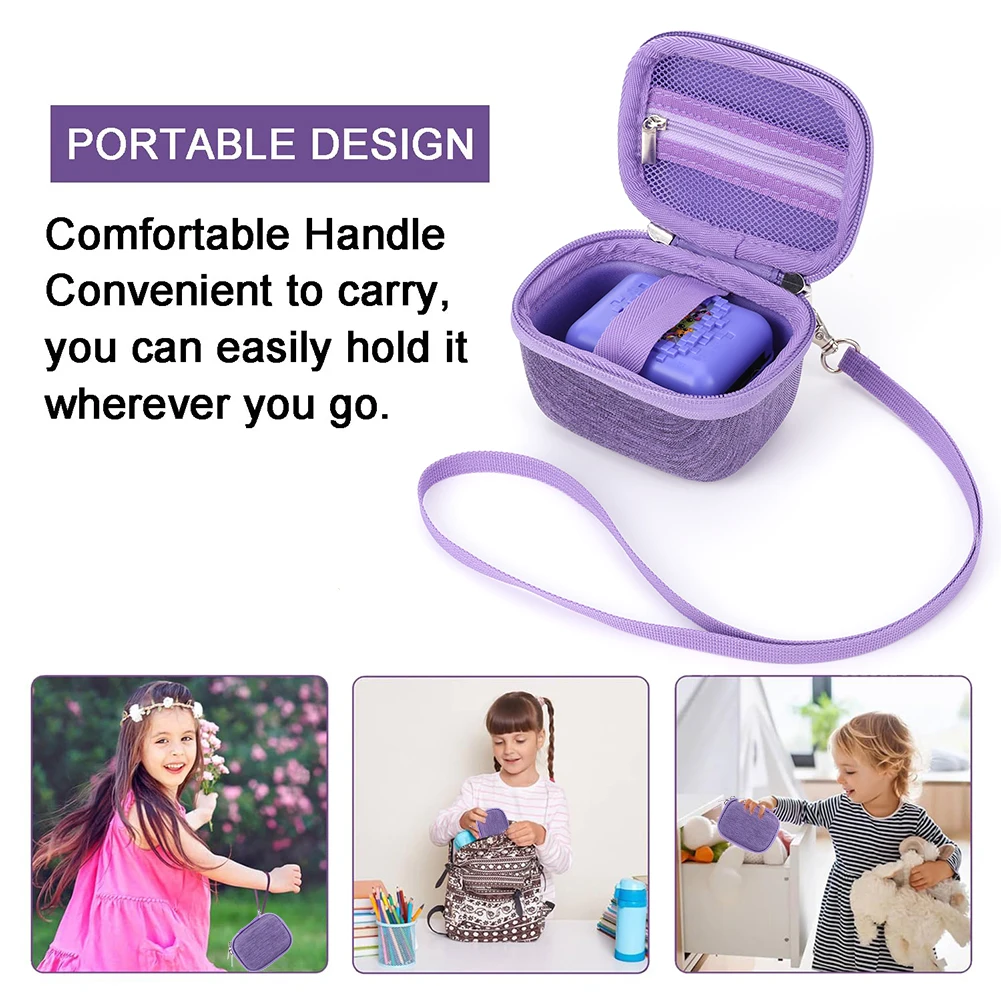 Custodia Rigida EVA Antiurto per Trasporto, Borsa da Viaggio Anti-Caduta con Cordino e Cinghia da Polso per Bitzee, Animale Domestico Digitale Interattivo