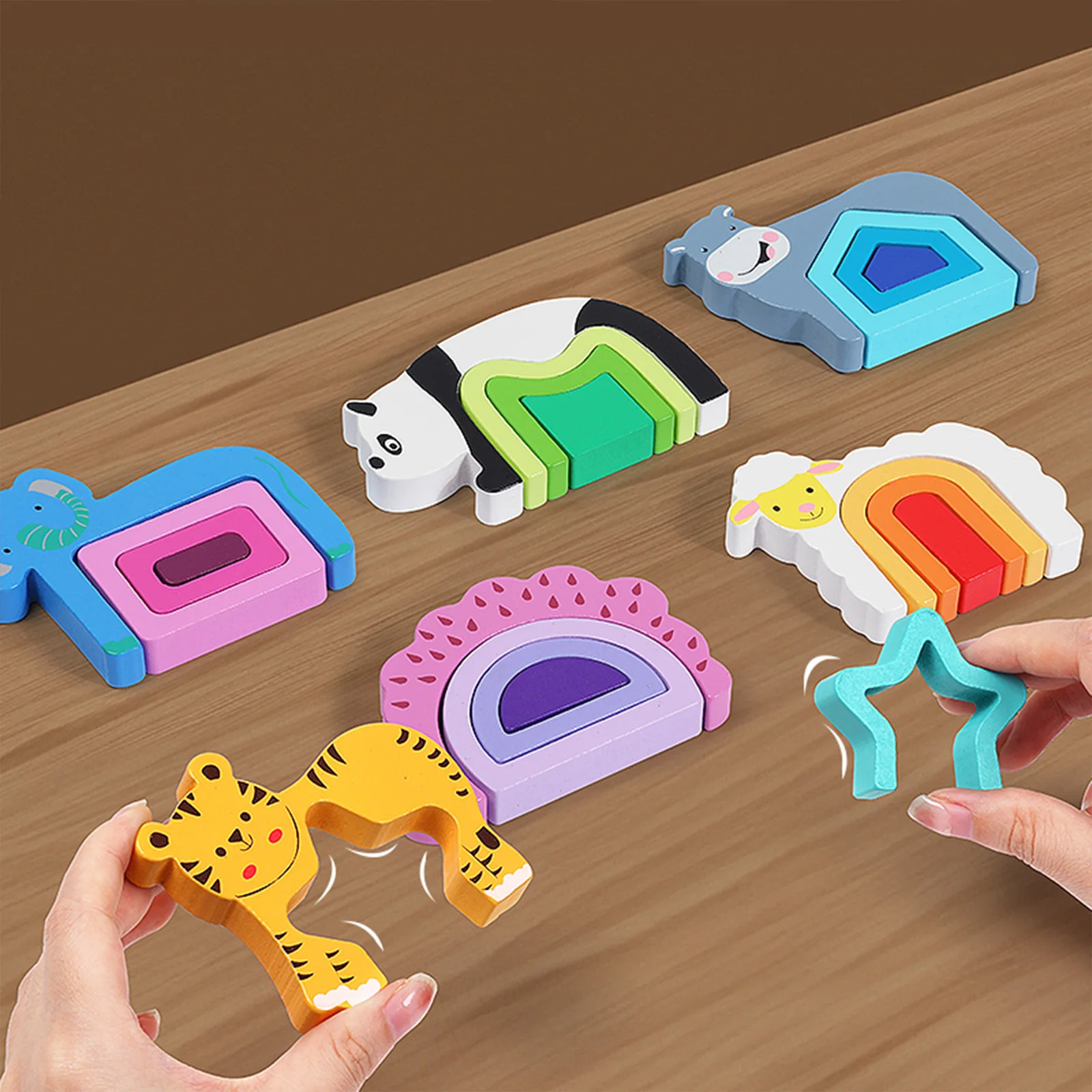 3d quebra-cabeça de madeira brinquedos educativos montessori brinquedos para crianças jogos forma animal quebra-cabeça brinquedos crianças presentes do feriado natal