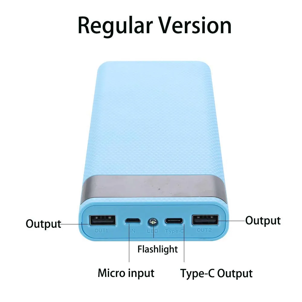 5V 2A Universal Dual USB 20000Mah 8*18650 Replaceable Battery PowerBank Box Extra Backup Batteries Charging Storage Case