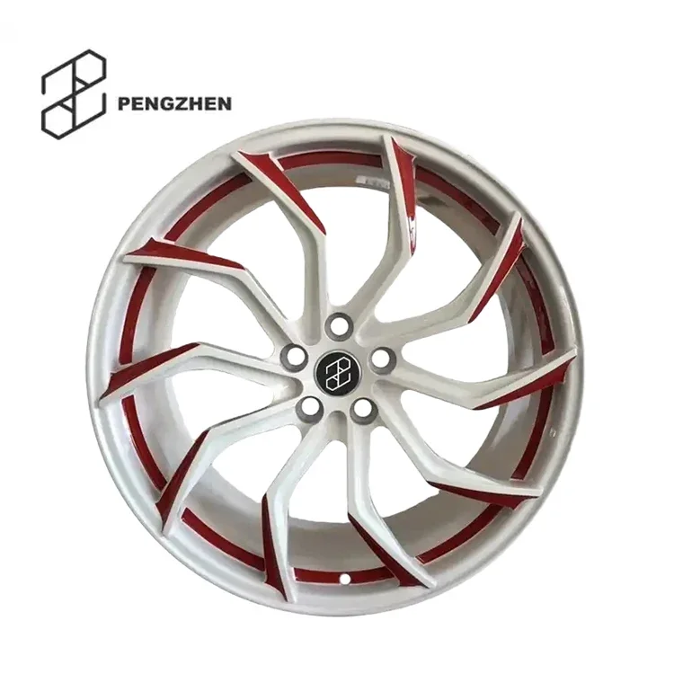 for Pengzhen Factory Price Hotsale Discount White And Red Forged Rims Cars Aluminum Passenger Car Wheels For Ford