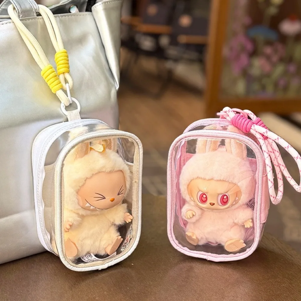 

Для 15 см кукла Labubu V2 уличная сумка прозрачная сумка портативная сумка для сидения вечерние переодевания платьев игра DIY подарочные игрушки