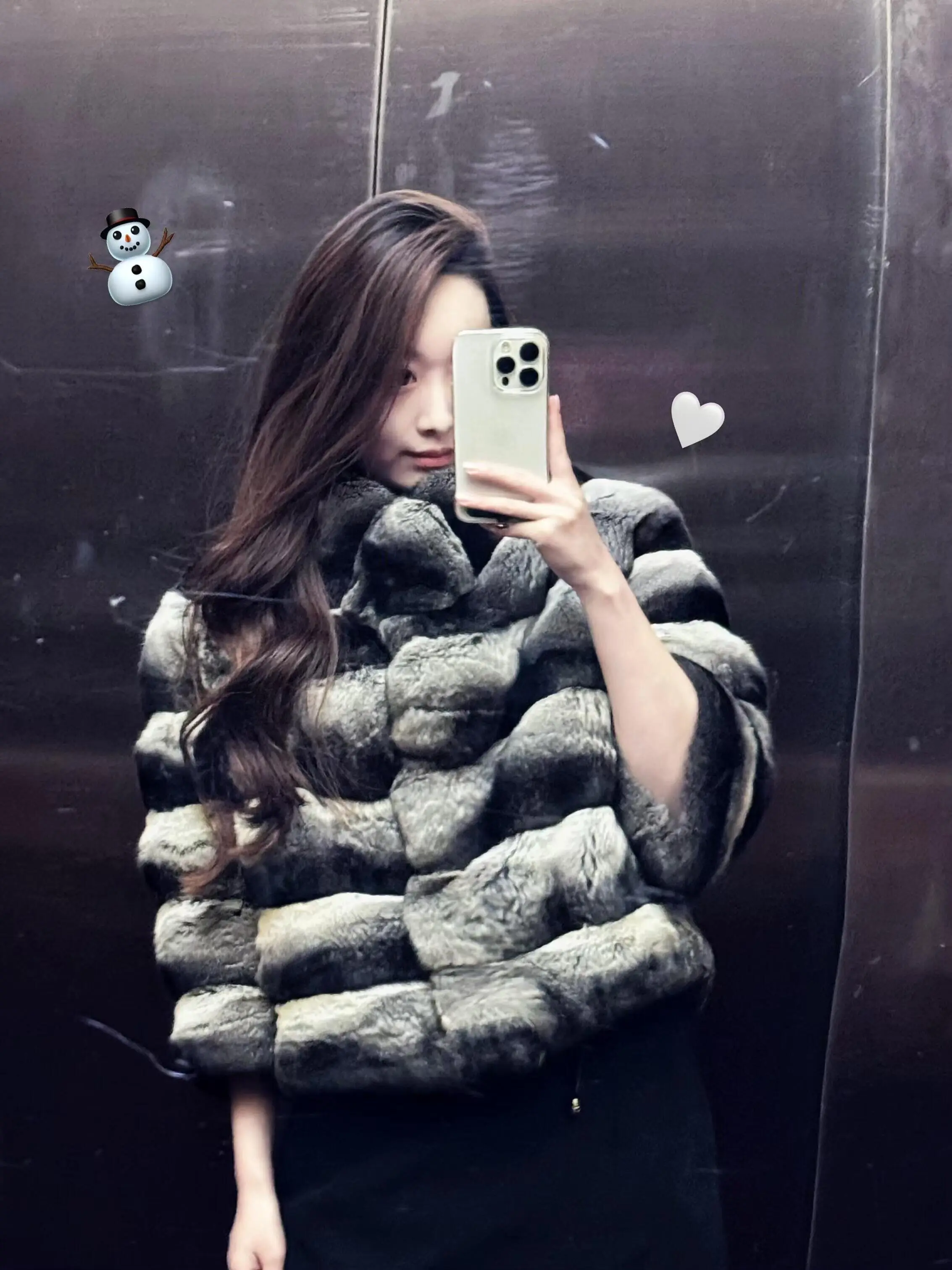 BFFUR Women Rabbit Fur Jackets Real Rex Rabbit Fur Coat with  Lapel Collar Temperament Warm Women's Short Coat