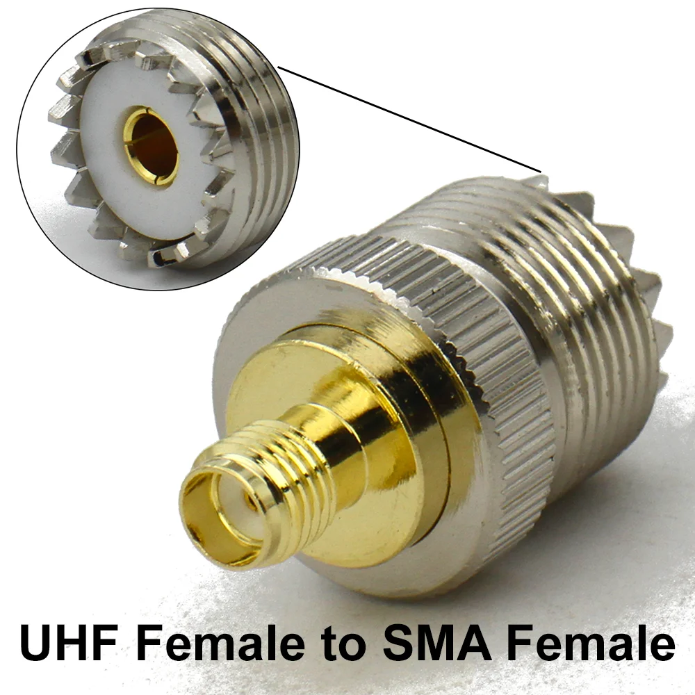 UHF-SMA 커넥터, 수 플러그 및 암 잭, VHF RF 어댑터, cb무전기 및 핸드헬드 햄 라디오 및 워키토키용 스트레이트 SO239 PL259