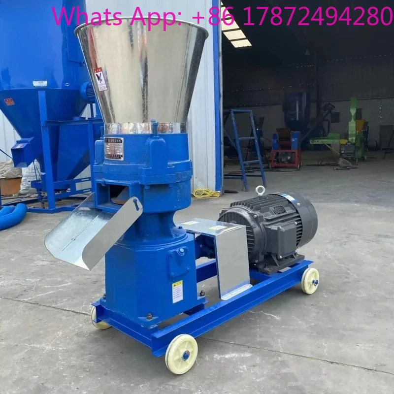 New High 1000Kg/H Feed Pellet Mill For Shrimp Poultry Fish 2.5-8Mm Pellets Durable Cast Iron Carbon Steel Multi-Fuel Engine