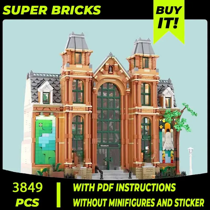 Street View Model Moc Building Bricks London Natural History Museum Technology Modular Blocks Gifts Christmas Toys DIY Assembly