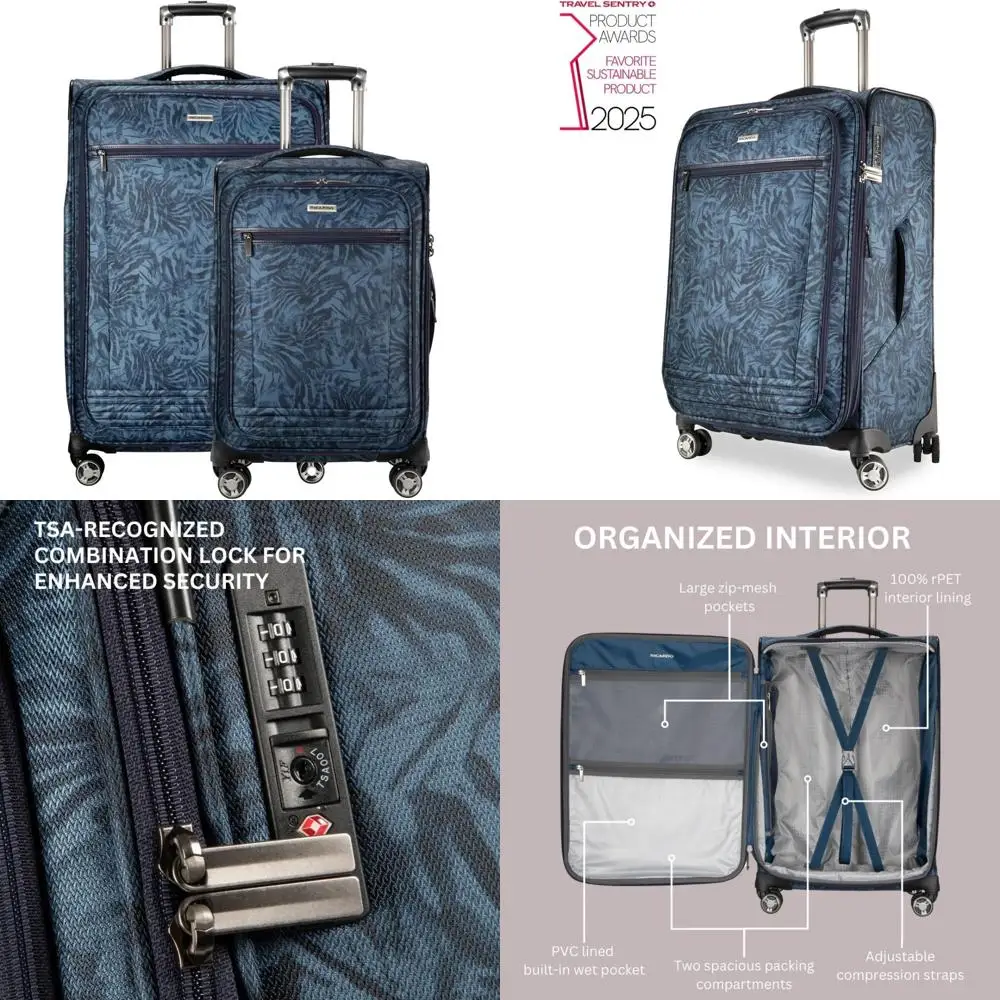 

Eco-Friendly Sustainable rPET Lightweight 2-Piece Luggage Set, Travel Friendly, Expandable for Maximum Storage.