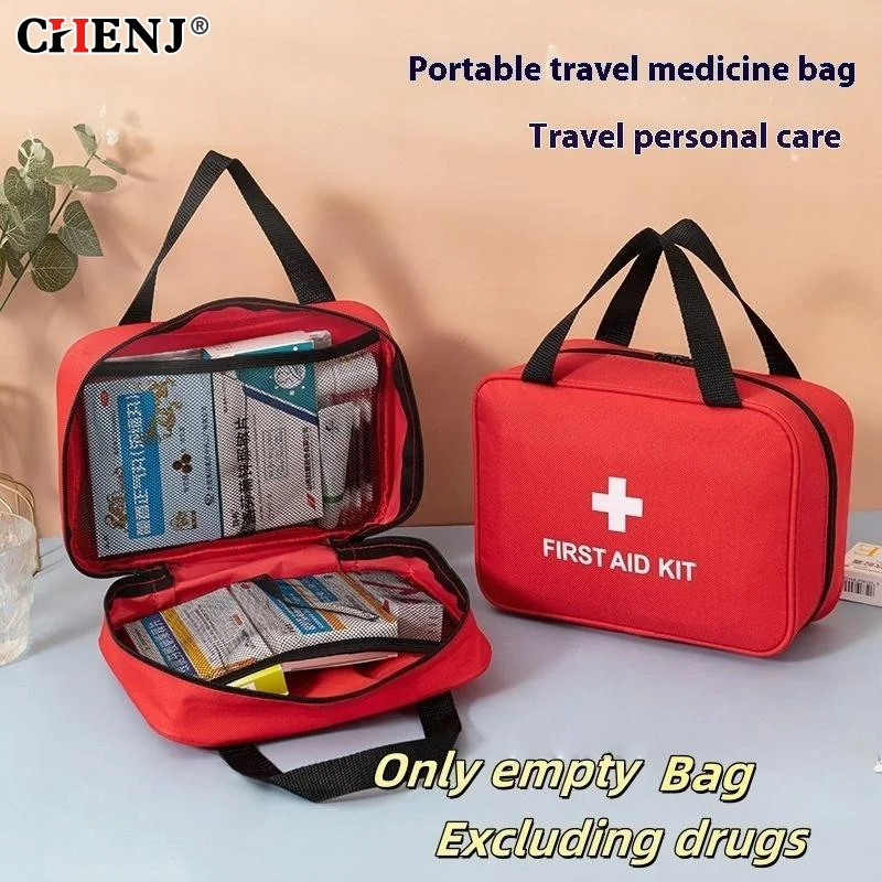 

1 Piece Medicine Medical Storage Pouch Portable First Aid Kit Bags Camping Emergency Home Outdoor Travel Handle Bag Organizer