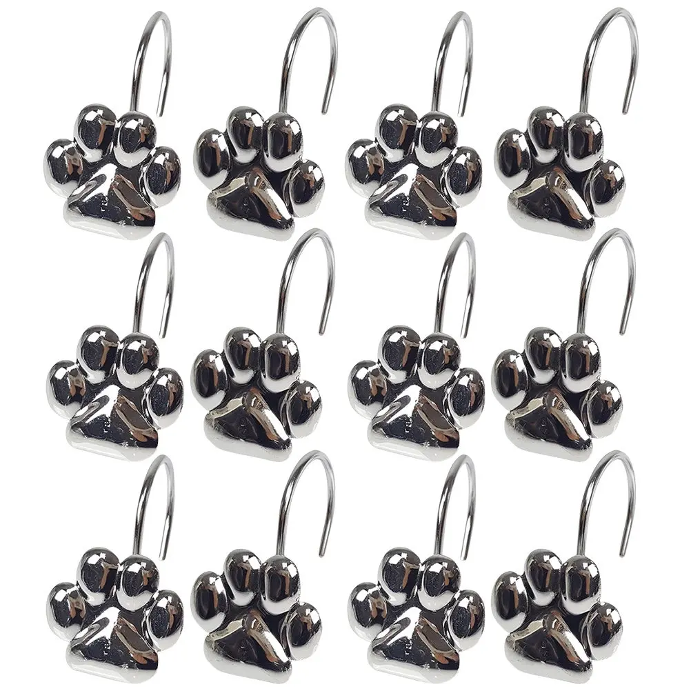 12 Pcs Drape Sliding Curtain Hook Shower Hooks for Curtains Cute Decorative Pole