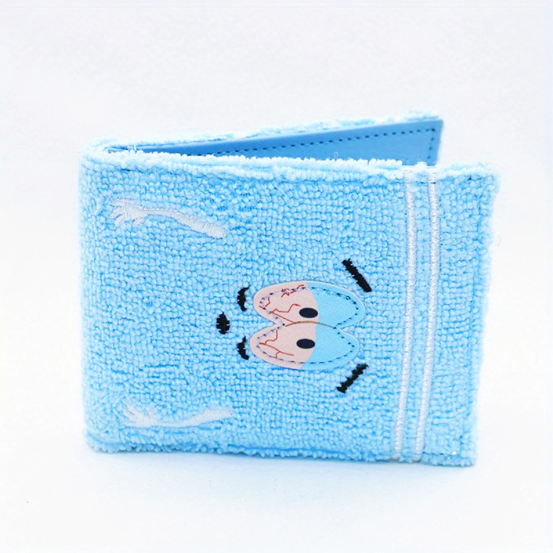 Towel cloth embroidered anime fashion wallet, designer personalized ID card holder