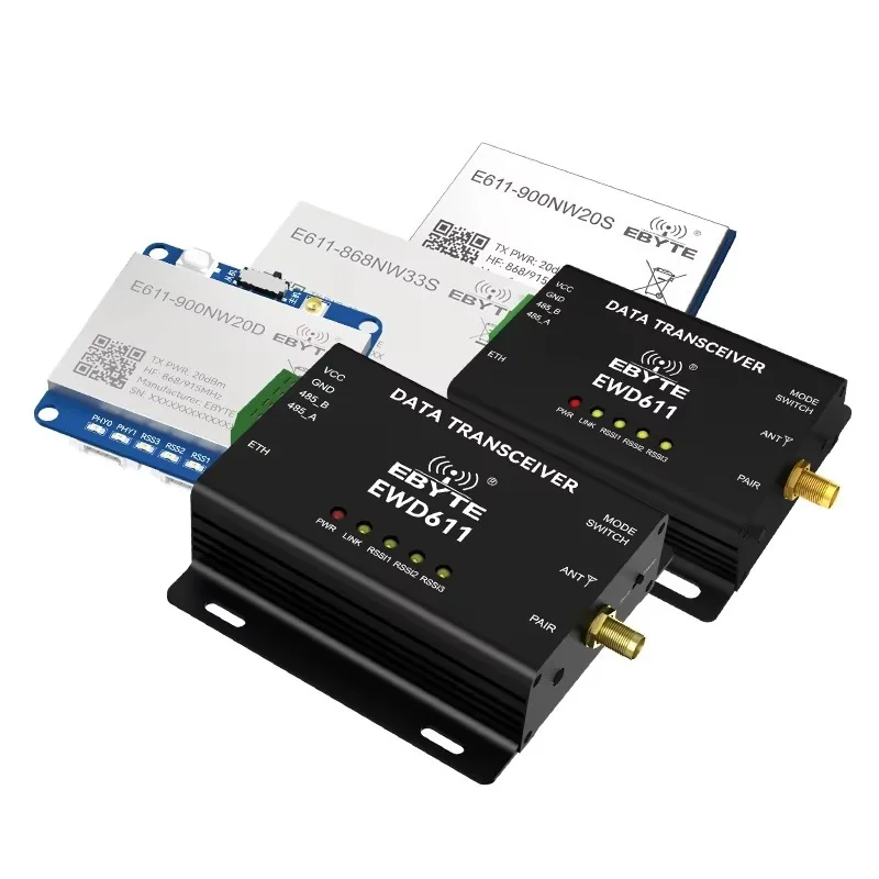 EWD611 Long-distance Data Transmission + Image Transmission Radio Wireless Module 868/915MHz 20/33dBm RS485 UART/PHY