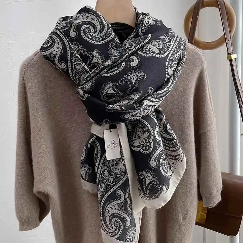 ビーチシルクスカーフ-レディース-薄手-夏用-首保護-大判パシュミナ-オフィス-エアコン付きの部屋-コットンリネン風スカーフ-休暇用