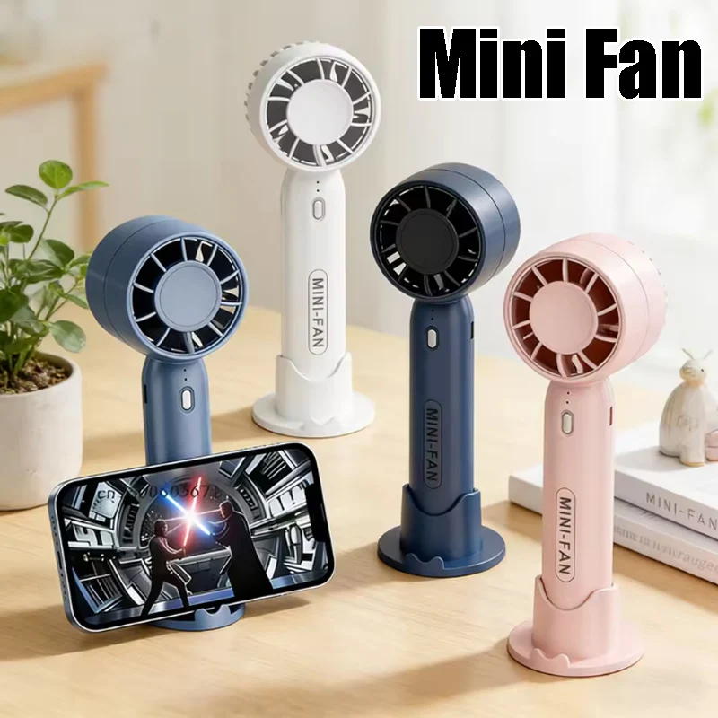 

USB Rechargeable Mini Handheld Fan Portable Strong Wind Desktop Fan for Personal Cooling Perfect Travel Office Gift for Students