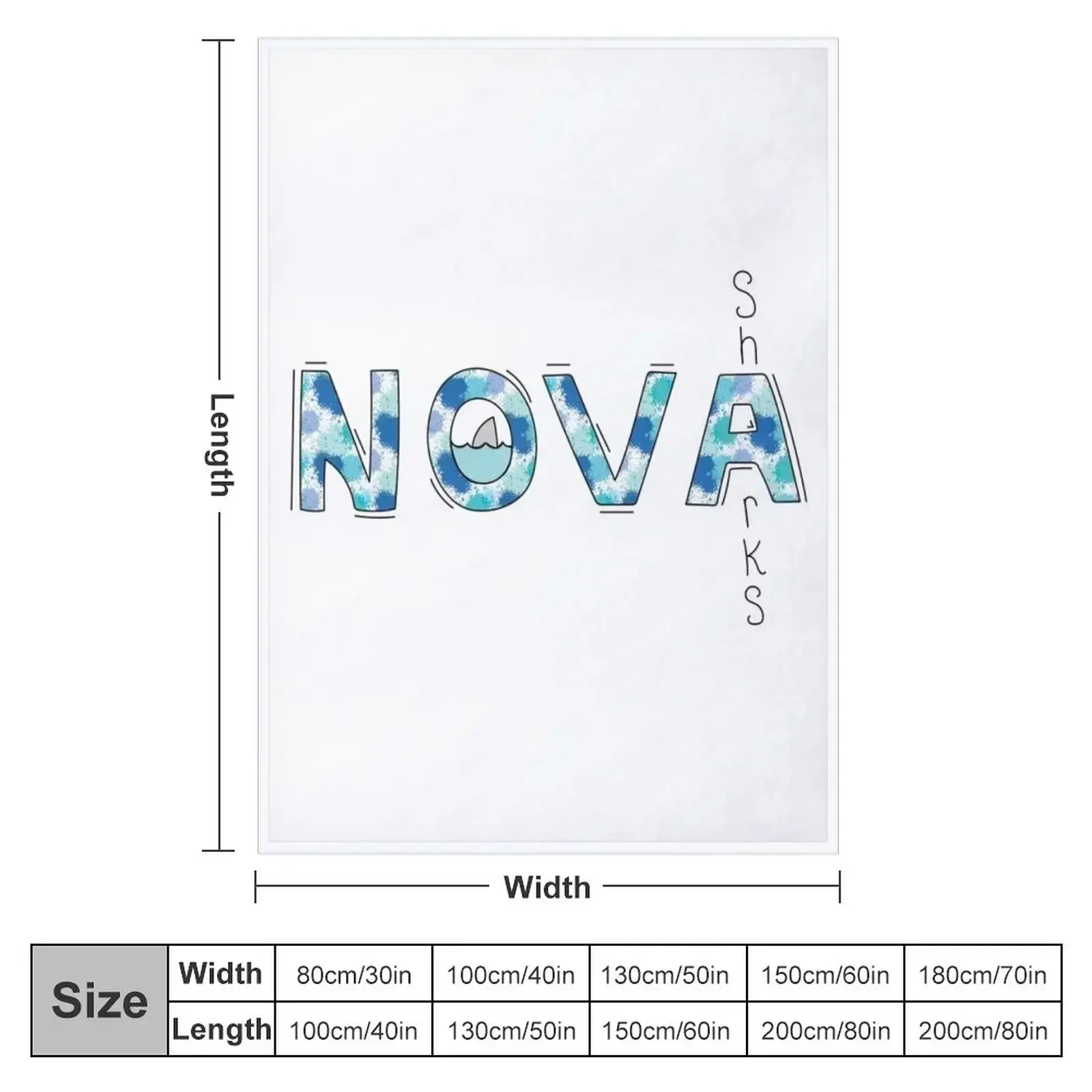 NSU Sharks Throw Blanket Hair Winter beds Camping Polar Decoratives Moving Blankets
