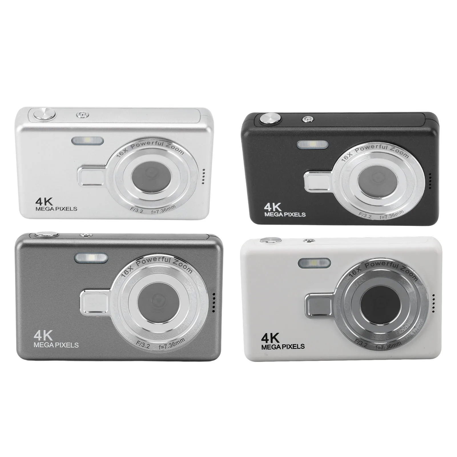 

Портативная цифровая камера 12MP 1080P, 2,4-дюймовый TFT-экран, 16-кратный зум, автофокус, карманная цифровая камера, четкое изображение для студенческого видеоблога, ежедневно