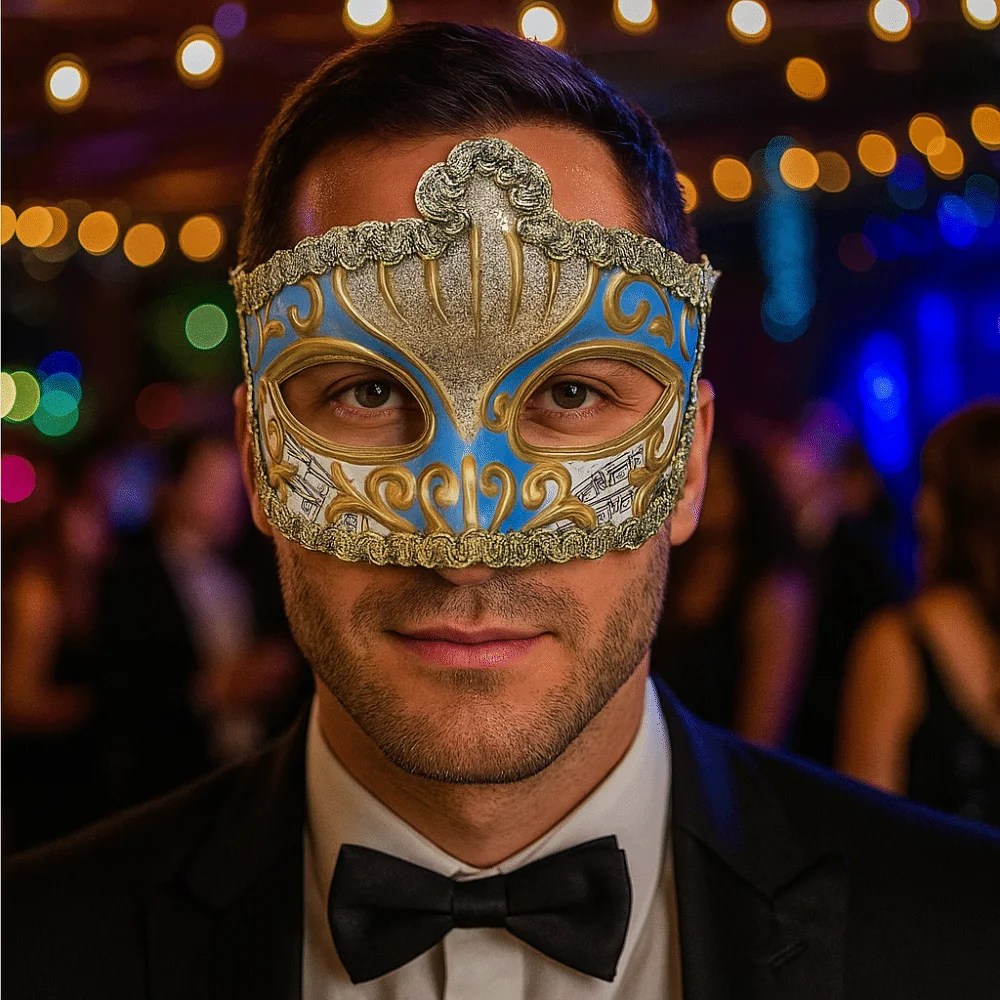 Party Cosplay Requisiten Halloween Masken Halbgesicht Kunststoff Glitzer Maske Maskerade Cosplay Karneval Kostüm Requisiten Venedig Maske Männer