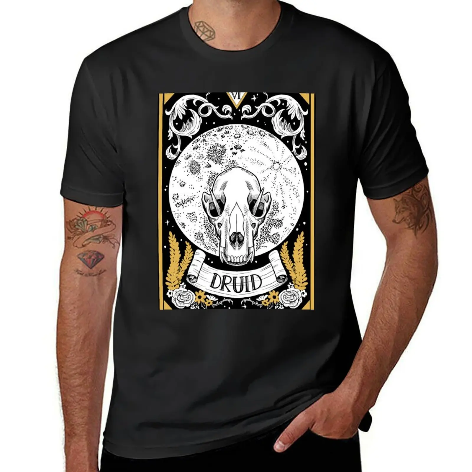 

D&D Druid Tarot T-Shirt Short sleeve tee tees quick drying fruit of the loom mens t shirts