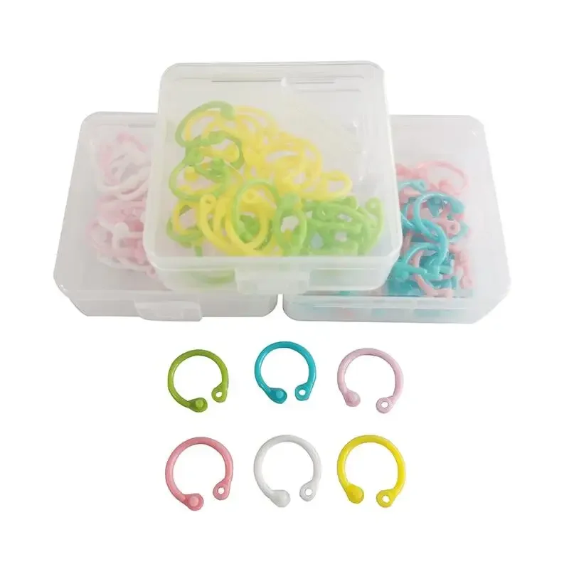 1 Box Creative Plastic Multi-Function Circle Ring Office Binding Supplies Albums Loose-Leaf Colorful Book Binder Hoops