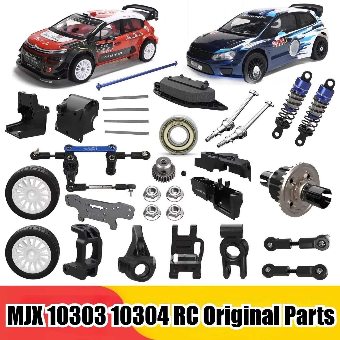 MJX 1/10 10303 10304 10306 RC Car Parts  Receiver Tire Anti-collision Swing Arm CVD Drive Shaft Steering Seat Connecting Rod