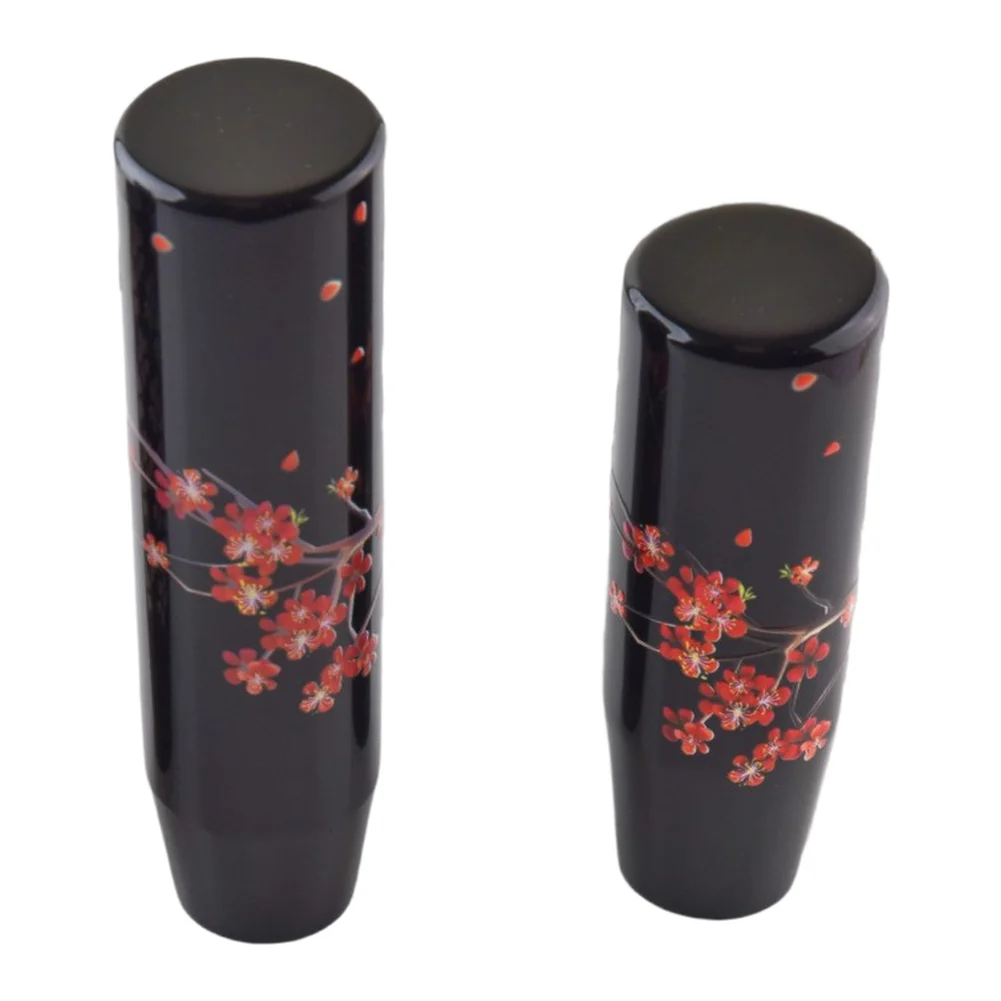 12/15cm Car Gear Shift Knob Chinese Style Clouds Plum Blossoms ABS+PP -Universal Fit 3 Adapters Lightweight Wear-Resistant