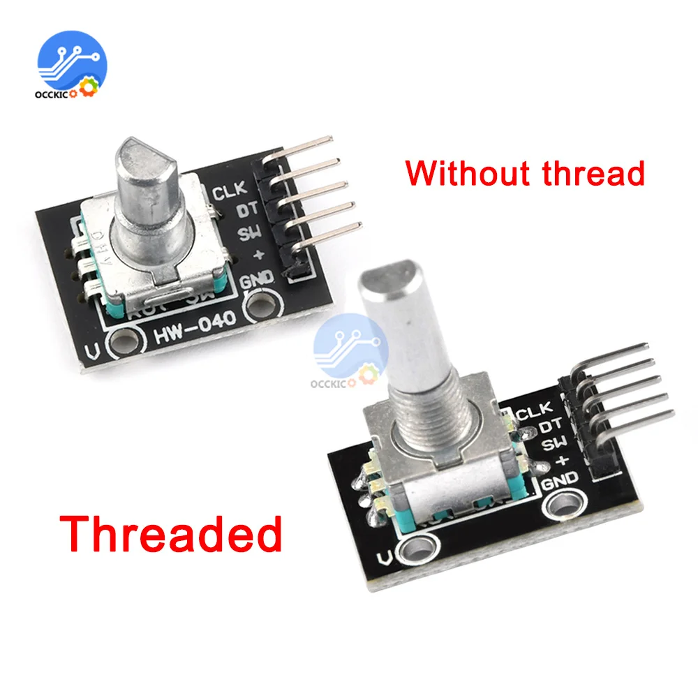 360 Degrees Rotary Encoder Module Brick Sensor Switch Development KY-040 With Pins For Arduino 5V Threaded HW-040 6MM