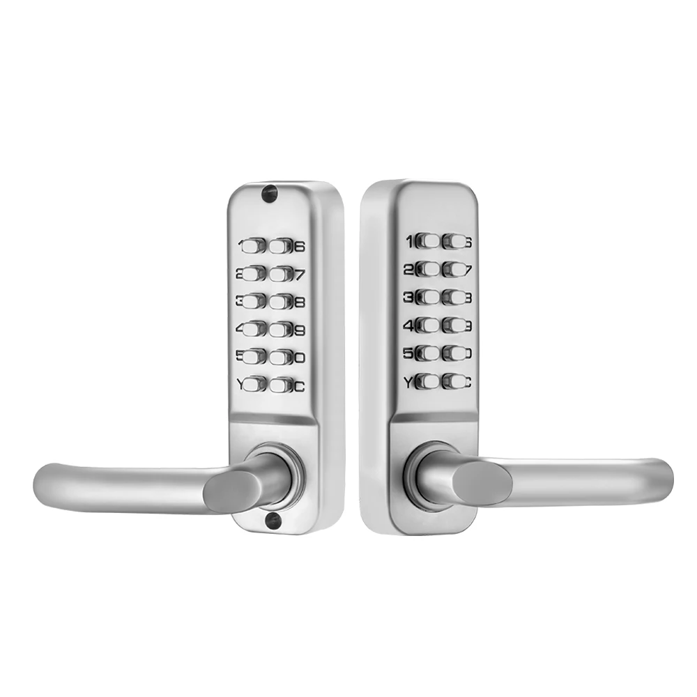 Mechanical combination door lock, suitable for steel and wood doors, zinc alloy, waterproof, outdoor use