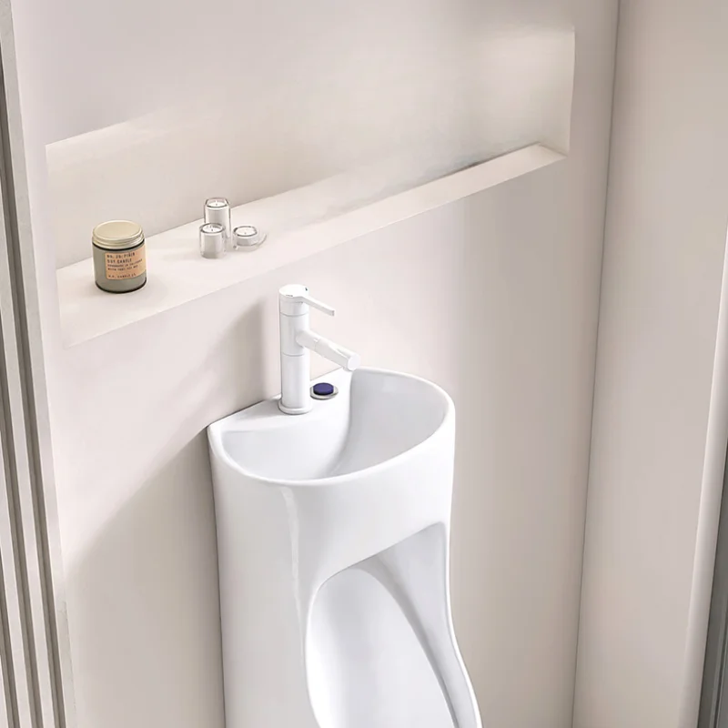 Integrated with wash basin, urinal, wall-mounted induction urinal, men's household ceramic deodorant