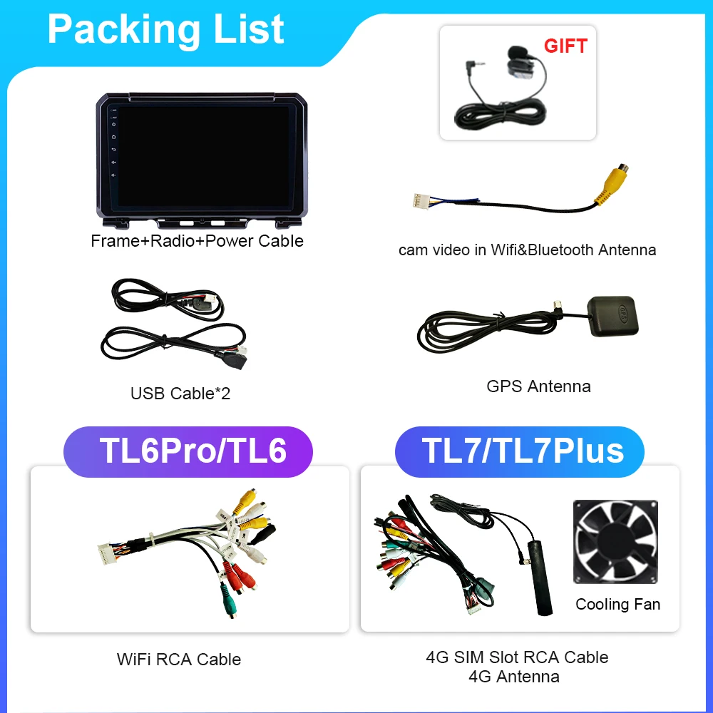 For Suzuki Jimny 2019 2020 2021 2022 Carplay GPS Navigation Multimedia Player 8+128G 2000*1200 Screen Android Auto Car Radio