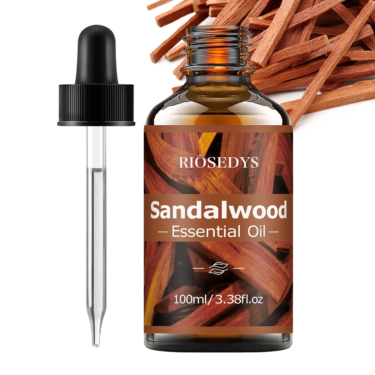 Sandalwood Essential Oil: 30ml / 60ml / 100ml. Suitable for skincare and massage. A nourishing formula, ideal for daily use.
