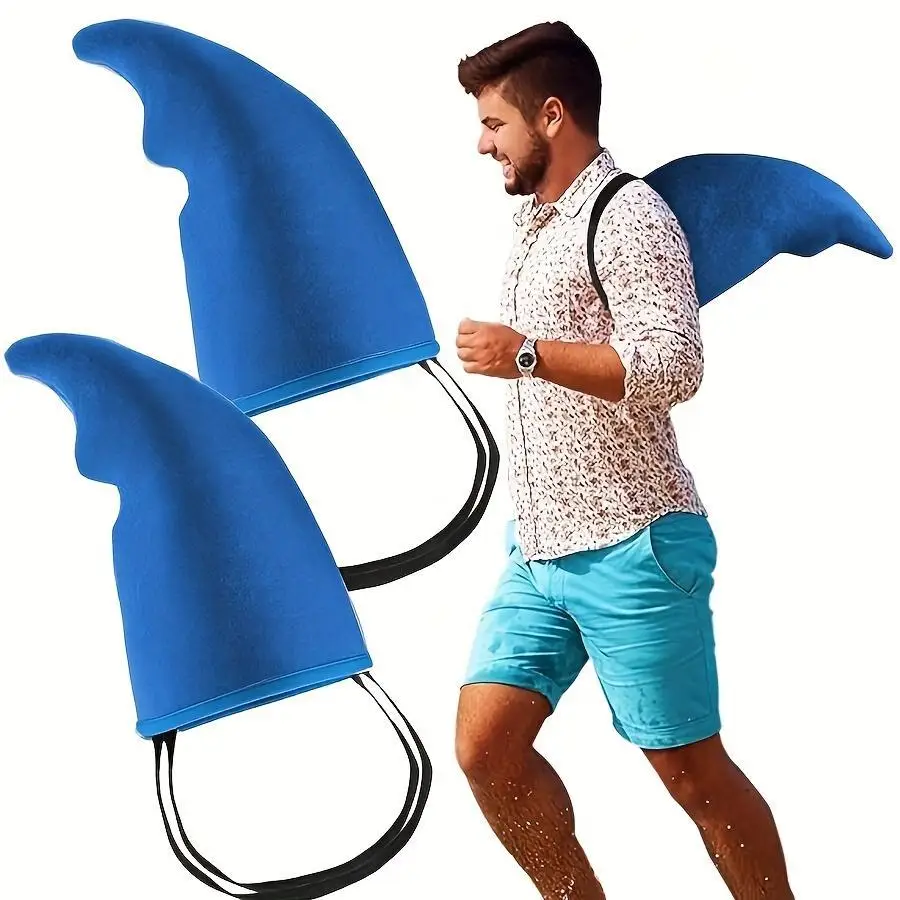 Funny Shark Shoulder Back Prop Costume Accessory Parent‑Kid Dress‑up Toy For Halloween Beach Party Cosplay Decoration