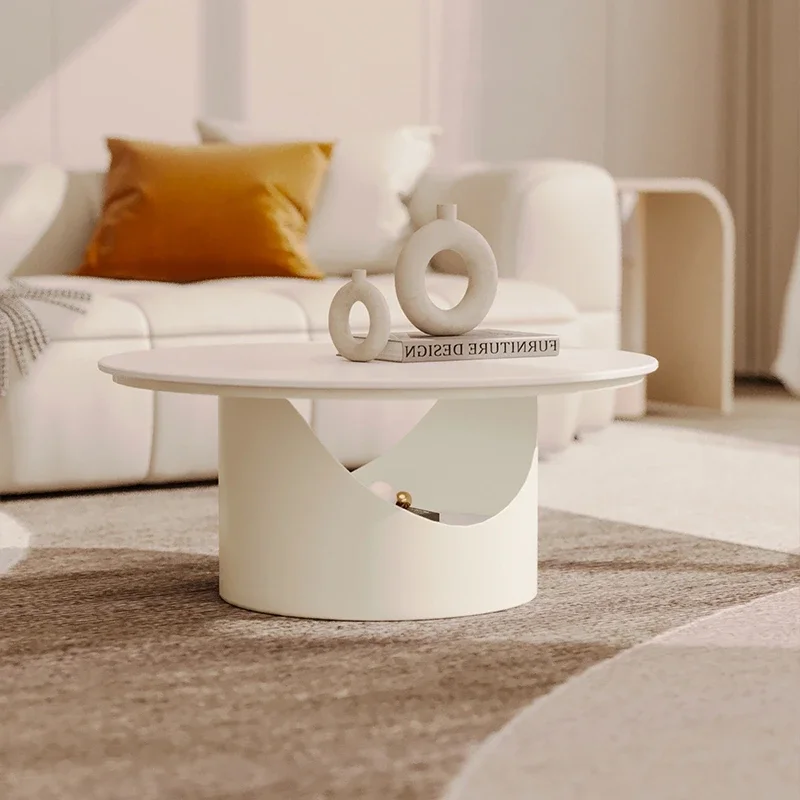 Corner Aesthetic Coffee Table Bedroom Minimalist Round Storage Coffee Table White Large Articulos Parael Hogar Balcony Furnlture