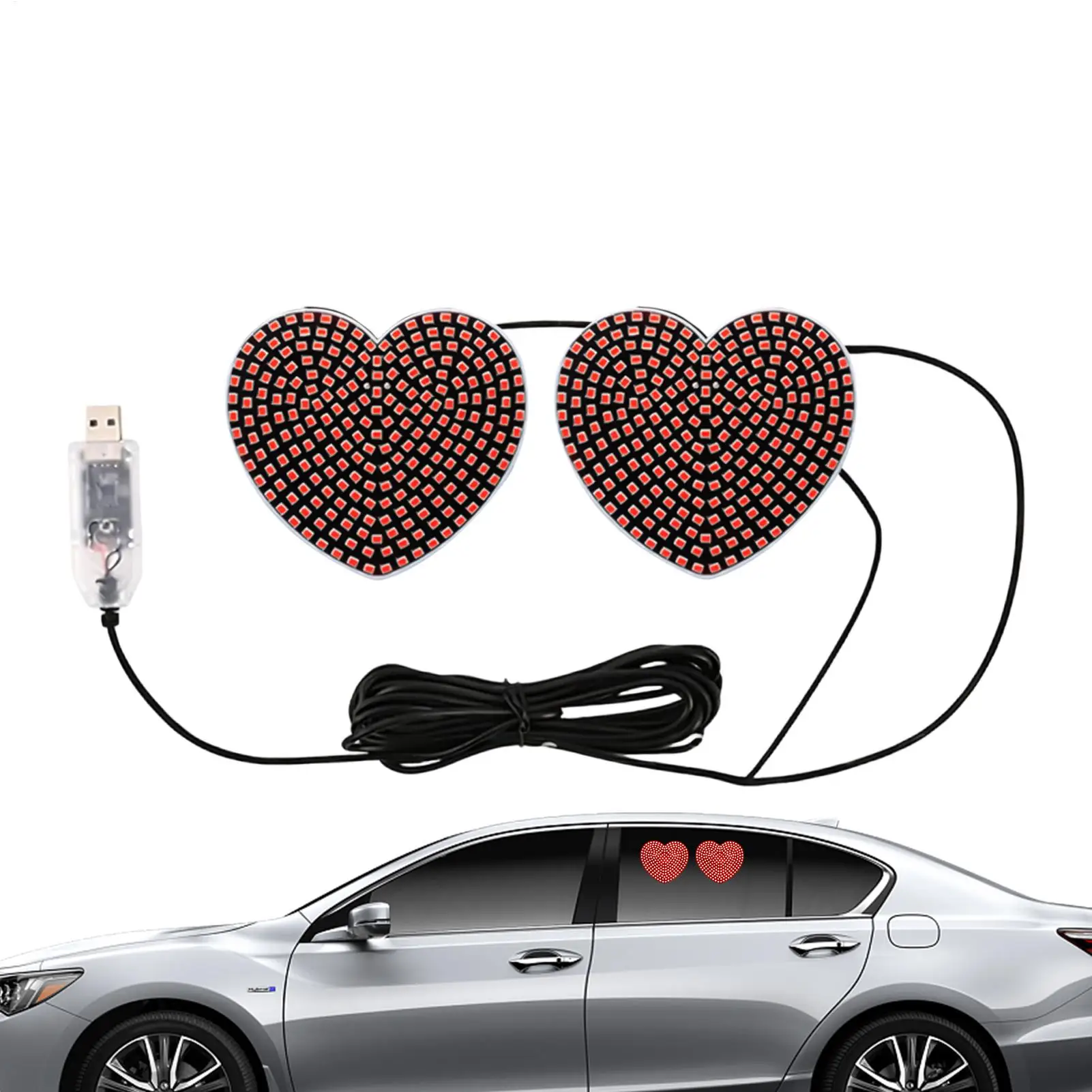 

Car LED Ambient Light Love Heart Shape Automotive Vehicle Decor Car Interior Atmosphere Lights For SUV RV Sedan Truck Minivan