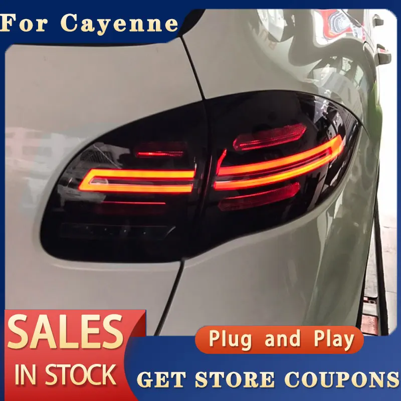 

Светодиодные задние фонари для Porsche Cayenne 2011-2014: динамические указатели поворота, стоп-сигналы, фонари заднего хода, дневные ходовые огни (DRL)